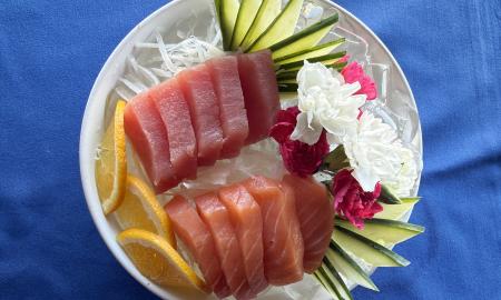 A red dragon sushi platter