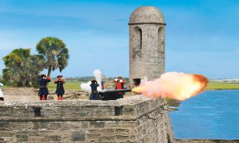 Cannon Firing at the Castillo de San Marcos