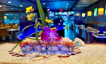 Sushi presentation in Kamiya 86 - a Pacific fusion restaurant