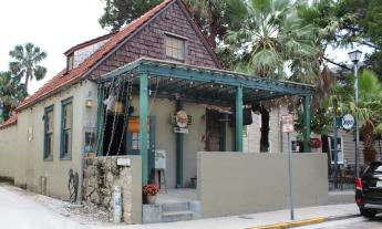 The exterior of Stogies Cigar Bar on Charlotte St. in St. Augustine