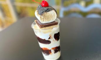A S'mores Twister with a cherry on top