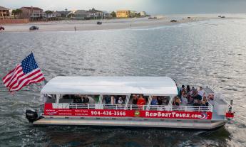 The RedBoat Tour vessel near Vilano as seen from the bridge