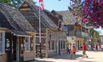 An assortment of shops and attractions line St. George Street