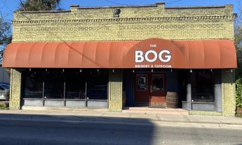 The exterior of the Bog Brewing Company building