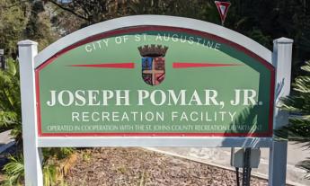 The Pomar Park entrance sign