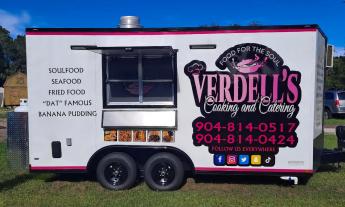 The exterior of the Verdell's food truck
