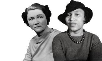 A composed image featuring Marjorie Kinnan Rawlings and Zora Neale Hurston