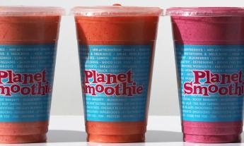 A line of smoothies from the shop