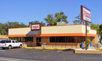 Exterior of Dunkin' Donuts building