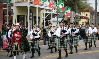 The St. Patrick's Day parade celebrates St. Augustine's Celtic heritage with parade floats, marching bands, horses and dance troupes.