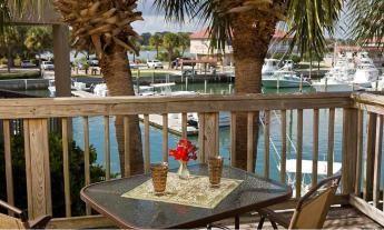 This lovely marina view is one of the two water views from this special suite.