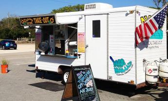 Nalu's food truck and sign