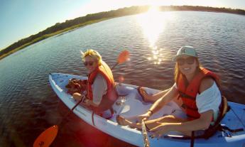 women kayaking