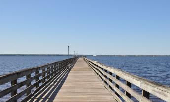 Shands Pier is a popular fishing spot on the St. Johns River west of St. Augustine.
