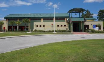 The exterior of the Solomon Calhoun Community Center building