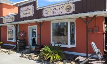 The exterior of the Spanish Main Antiques store