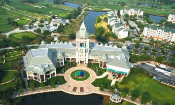 Aerial view of World Golf Hall of Fame in St. Augustine, Florida