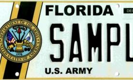 Army Florida License Plate