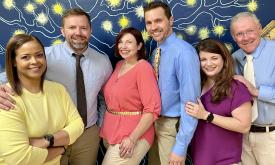 Three couples in spring colors