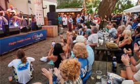 The audience listening to musicians at 2024 St. Augustine Songwriters Festival