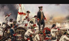 A painting by Augusto Ferrer-Dalmau showing Bernardo de Gálvez at the Siege of Pensacola