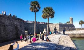 Ancient City Tours school group at the Castillo de San Marcos in St. Augustine, Florida.