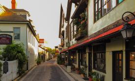 St. Augustine's charming brick-paved streets are perfect for romantic strolls.ugustine.