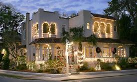 The Casa de Suenos celebrates Nights of Lights in St. Augustine, Florida.
