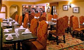 The dining area of the Hilton's Aviles Restaurant in St. Augustine, FL.