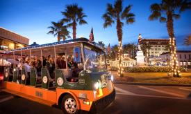 Old Town Trolleys Famous Nights of Lights Tour offers guests an exciting way to see the holiday lights in St. Augustine.
