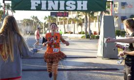 Runners dress up in costume for the Jail Break 5K in St. Augustine on Halloween weekend.