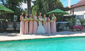 The courtyard and pool at the Kenwood Inn are perfect for weddings and receptions.