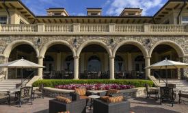 The veranda and patio dining spaces at Nineteen at TPC Sawgrass north of St. Augustine.