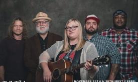 Amy Robbins Band performing at Folk Yeah event. 