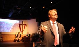 Everette Street plays Pastor Paul in the Limelight Theatre’s production of “The Christians” in St. Augustine.