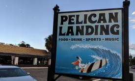 The sign for Pelican Landing on San Marco in St. Augustine.