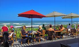 The Reef Restaurant on Vilano Beach offers spectacular beachside views of the Atlantic Ocean.