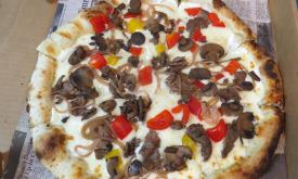 the Philly Cheesesteak Pizza at One Twenty Three Burger House in St. Augustine.