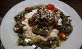 The Greek Mahi Special at 180 Vilano Grill and Pizza in St. Augustine, FL