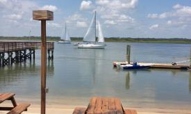 Aunt Kate's Restaurant is one of the few St. Augustine restaurants that are accessible by boat.