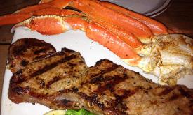 The Surf 'n Turf at Aunt Kate's Restaurant in St. Augustine, FL.