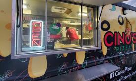 Guests can order to-go or pick-up an order from the Cino's Pizza truck in St. Augustine.