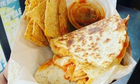 Quesadilla and Chips from El Mariachi Loko Jax Food Truck 