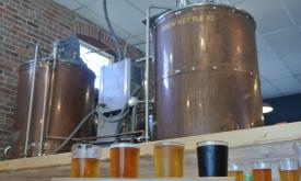 Bog Brewing Company features IPAs, cream ales, stouts, as well as red and white wines.