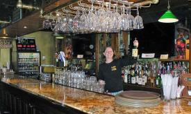 Full bar inside at of Meehan's Irish Pub in St. Augustine, Florida