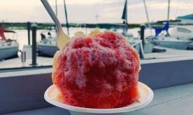 Mr. Morgan's Shave Ice on the waterfront at English Landing Marina in St. Augustine.