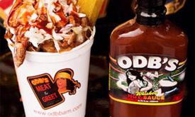 Food and Sauce from ODB's Meat and Greet Food Truck