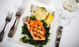 The Reef Restaurant specializes in delicious seafood entrées.