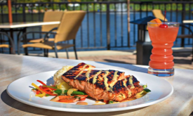 Salmon at Pusser's Bar & Grille in Ponte Vedra Beach, Fl 