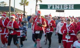 Santa Suits on the Loose 5K race in St. Augustine. Photo by Wayne Fusco.
